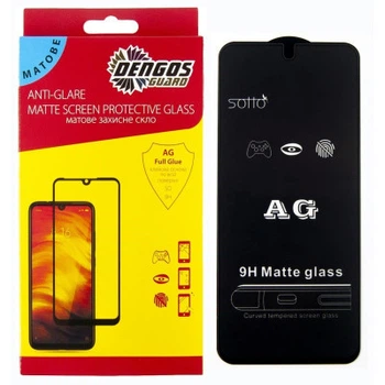 Стекло защитное Dengos Full Glue Matte Infinix Hot 12 Play black frame (TGFG-MATT-41)