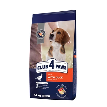 Сухий корм для дорослих собак Club 4 Paws Преміум для середніх порід зі смаком качки 14 кг