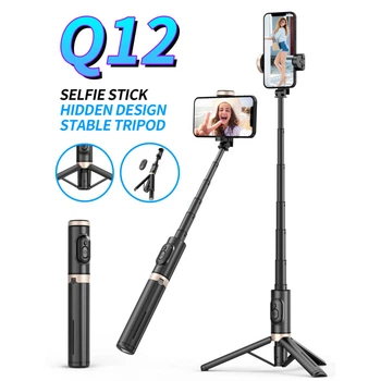 Селфі палиця штатив 0.723 mm монопод трипод Q12 Bluetooth Tripod Black