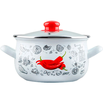 Каструля Gusto Перчинка біла 18 см 3.1 л