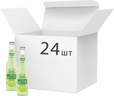 Упаковка слабоалкогольного газованого коктейлю A. Le Coq Mojito Classic 4.7% 0.33 л х 24 шт. (4740098090649)