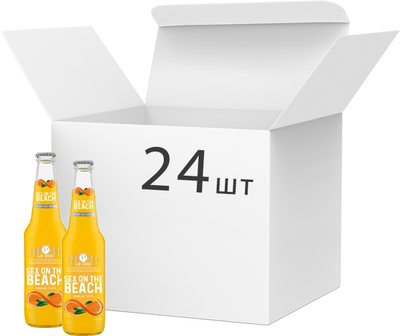 Упаковка слабоалкогольного газованого коктейлю A. Le Coq Sex On The Beach 4.7% 0.33 л х 24 шт. (4740098090663)