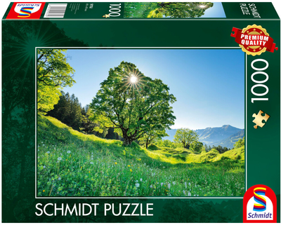 Puzzle Schmidt Góra Ahorn Szwajcaria 69.3 x 49.3 cm 1000 elementów (4001504597610)