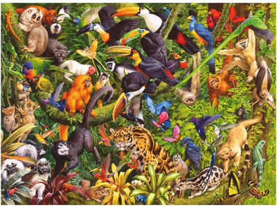 Puzzle XXL Ravensburger Las tropikalny 49 x 36 cm 200 elementów (4005556133512)