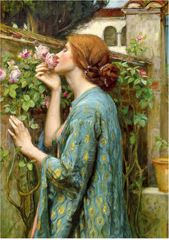 Puzzle Enjoy John William Waterhouse Dusza róży 68 x 48 cm 1000 elementów (5949194013869)