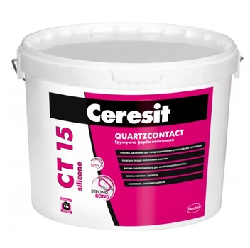 Грунтующая силиконовая краска Ceresit СТ 15 silicone 10 л