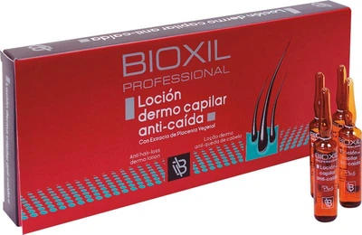 Дермокапиллярный лосьон с растительной плацентой против выпадения волос Bioxil, для укрепления корней и стимуляции роста волос, 12 × 10 мл