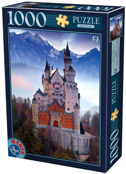 Puzzle D-Toys Niemcy Zamek Neuschwanstein 68 x 47 cm 1000 elementów (5947502875963)