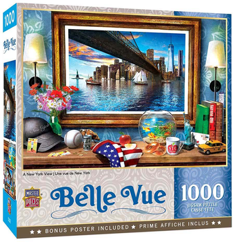 Puzzle Masterpieces Widok na Nowy York 68 x 49 cm 1000 elementów (0705988721076)