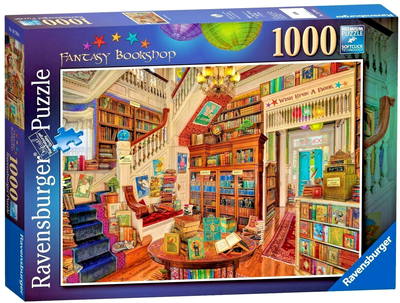 Пазл Ravensburger Фантастичний книжковий магазин 70 x 50 см 1000 деталей (4005556197996)