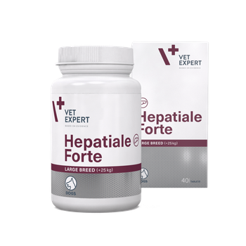 Харчова добавка Vet Expert Hepatiale Forte Large Breed для підтримання та захисту функцій печінки у собак великих порід, 40 таб.