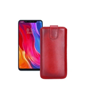 Витяжка з екошкіри для телефону Xiaomi mi 8 Червоний