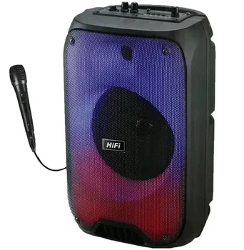Портативна Bluetooth колонка RIAS RX-6168 6.5" RGB валіза з караоке 2400 mAh 10W Black (3_05101)