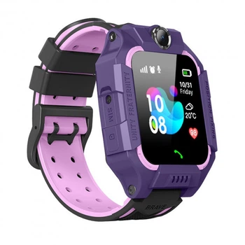 Детские умные смарт часы Q19 с камерой прослушкой Sim-картой Purple Black (16508)