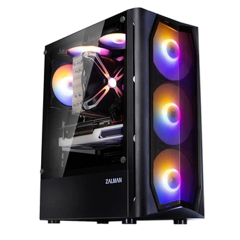 Корпус Zalman N4 REV.1, з БЖ ZM700-TXII, MidT, 1xUSB2.0, 2xUSB3.0, 3x140мм, 3x120мм RGB, скло (бічна панель), чорний