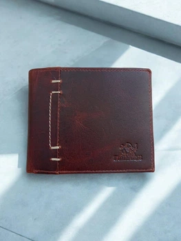 Чоловічий шкіряний гаманець Bull Kraft коричневий №1003к