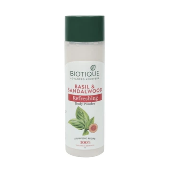 Тальк для тела антибактериальный Био Базил Биотик Bio basil sandal talk Biotique Базилик и сандал 150 г (00536)