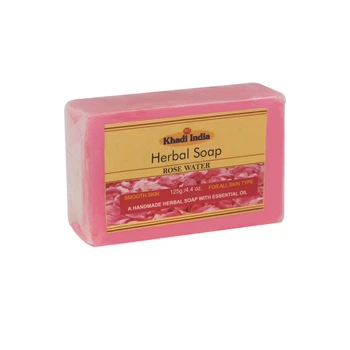 Увлажняющее мыло Кхади Rose water soap handmade Khadi india Из воды розы 125 г (01023)