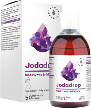 Aura Herbals Jodadrop 250 ml Wspiera Tarczycę (5902479610450)