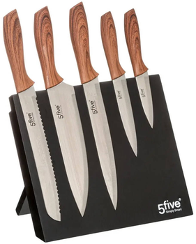 Кухонные ножи 5five Simply Smart на магнитной подставке 5 шт (3560238660911)