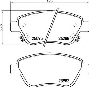 Гальмівні колодки дискові Brembo (P59081)