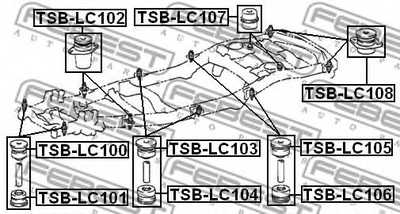 Опора подрамника Febest (TSBLC107)