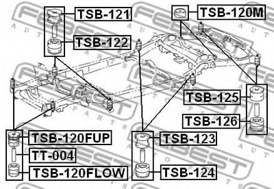 Опора подрамника Febest (TSB122)