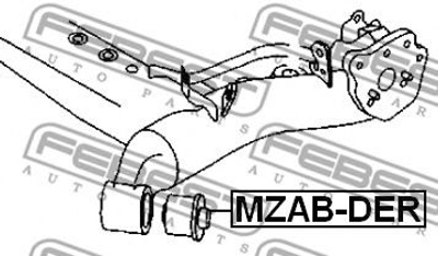 Сайлентблок подвески Febest (MZABDER)