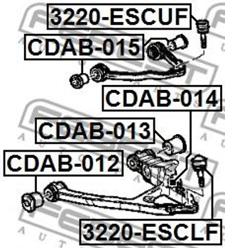 Сайлентблок підвіски Febest (CDAB012)