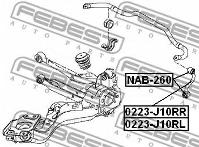 Сайлентблок підвіски Febest (NAB260)