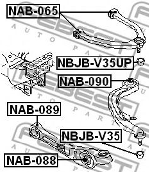 Сайлентблок підвіски Febest (NAB088)