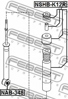 Сайлентблок подвески Febest (NAB348)