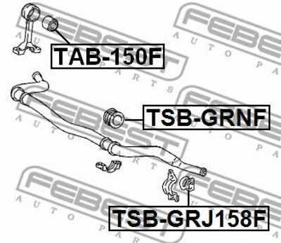 Сайлентблок подвески Febest (TAB150F)