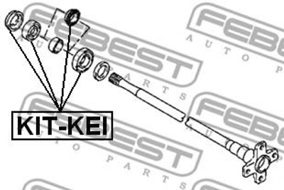 Підшипник привідного вала Febest (KITKEI)