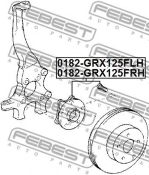 Ступица колеса Febest (0182GRX125FRH)