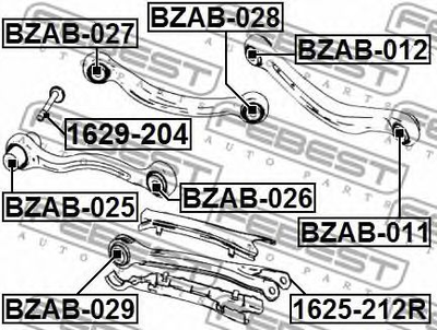 Сайлентблок підвіски Febest (BZAB026)