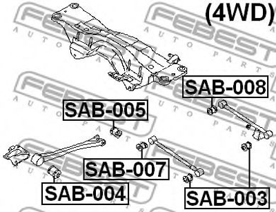 Сайлентблок підвіски Febest (SAB008)