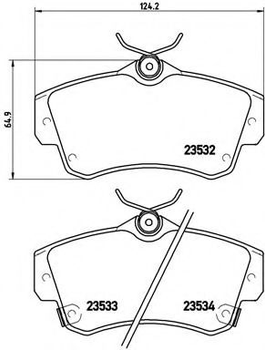 Гальмівні колодки дискові Brembo (P11012)