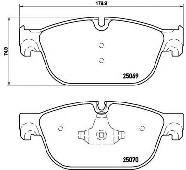 Гальмівні колодки дискові Brembo (P61115)