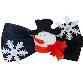Галстук-бабочка Снеговик SETA Decor 17-989BLK