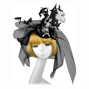Капелюшок Будиночок Halloween SETA Decor 18-1022BLK-WT