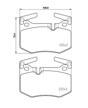 Гальмівні колодки дискові Brembo (P83164)