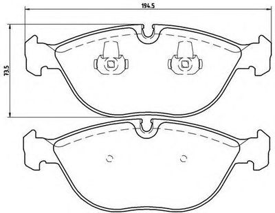 Гальмівні колодки дискові Brembo (P06019)