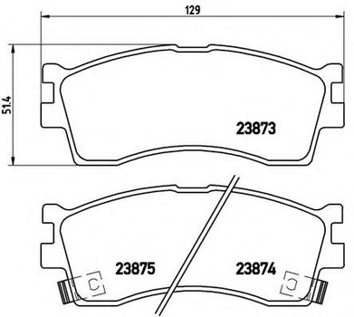 Гальмівні колодки дискові Brembo (P30016)