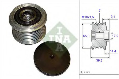 Механизм свободного хода генератора Ina (535014210)