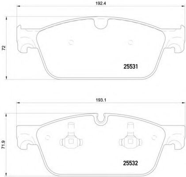 Гальмівні колодки дискові Brembo (P50112)