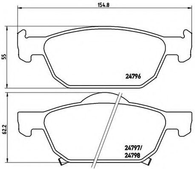 Гальмівні колодки дискові Brembo (P28044)