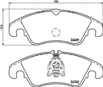 Гальмівні колодки дискові Brembo (P24161)