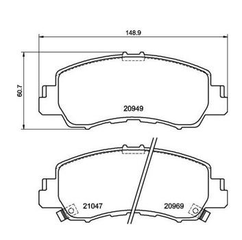 Гальмівні колодки дискові Brembo (P54061)