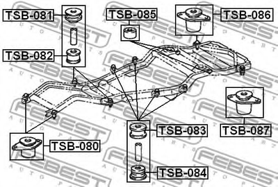 Опора підрамника Febest (TSB084)